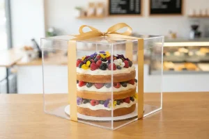 باکس کیک شفاف